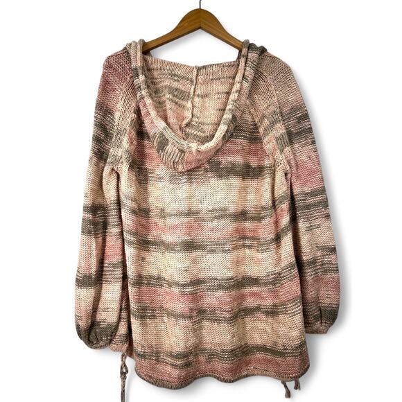 Free People | S| Sweater Hoodie Knit Pullover Front Pocket Women Snowcone - Picture 3 of 5